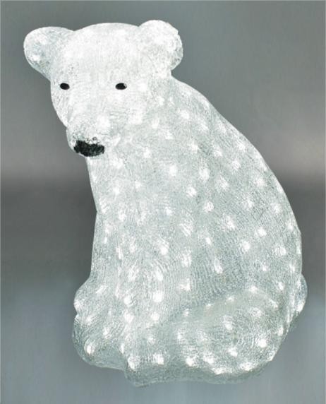  manufactured in China  FY-001-C08 cheap christmas acrylic SITING POLAR BEAR light bulb lamp  distributor