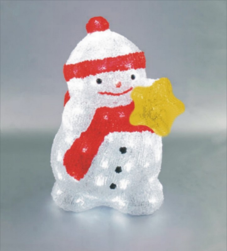 FY-001-D01 Χριστούγεννα ακρυλικό Χιονάνθρωπος με λάμπα LED λάμπα FY-001-D01 φθηνά SNOWMAN ακρυλικό Χριστούγεννα με λάμπα LED λάμπα - Ακρυλικό φώταmade in china