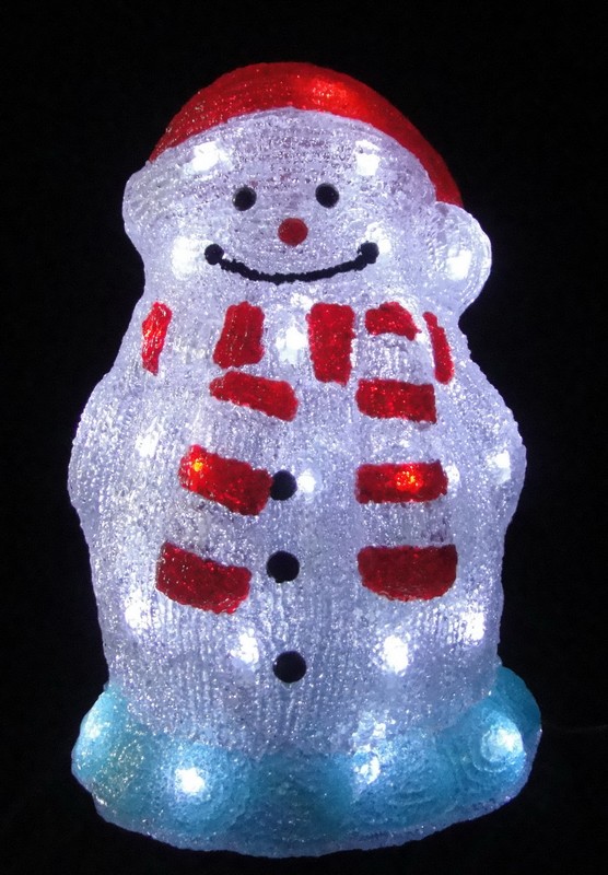 FY-001-D07 christmas acrylic SNOWMAN light bulb lamp FY-001-D07 cheap christmas acrylic SNOWMAN light bulb lamp - Acrylic lights  manufactured in China 