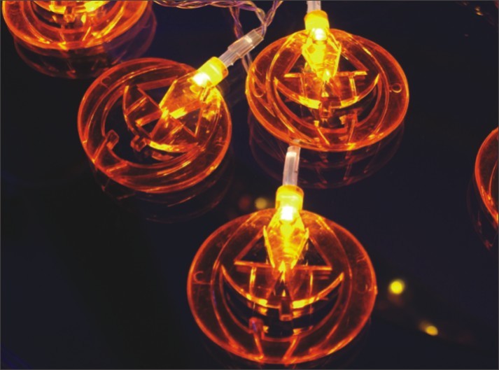  manufacturer In China FY-009-A208 LED LIGHT CHAIN WITH PUMPKIN DECORATION  factory