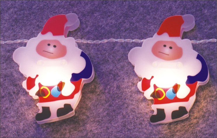  made in china  FY-009-C64 LED LIGHT CHAIN WITH PVC SANTA CLAUS  corporation