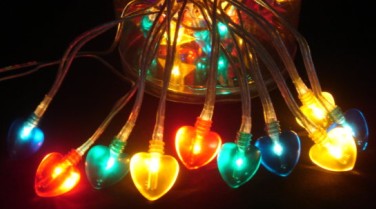  manufacturer In China FY-03A-030 LED cheap christmas heart lights bulb lamp string chain  company