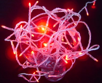  supplier In China Red 50 Superbright LED String Lights Static On Clear Cable