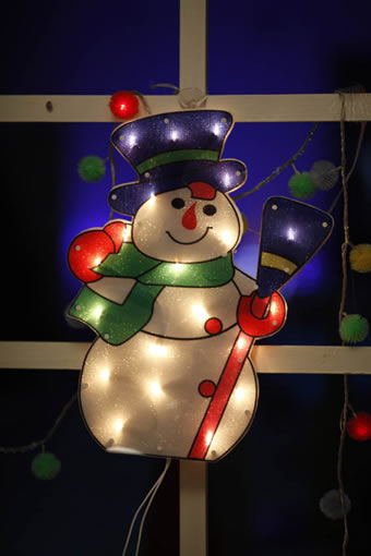 FY-60300 φθηνά χιόνι Χριστούγεννα άνθρωπος παράθυρο φως λαμπτήρα λαμπτήρα