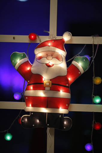 FY-60301 Φτηνές Χριστούγεννα Santa Claus παράθυρο φως λαμπτήρα λαμπτήρα
