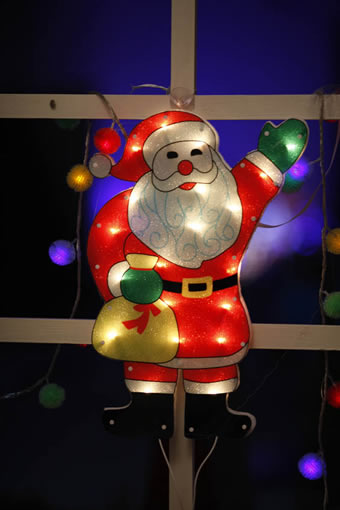 FY-60304 Φτηνές Χριστούγεννα Santa Claus παράθυρο φως λαμπτήρα λαμπτήρα