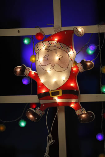 FY-60305 Φτηνές Χριστούγεννα Santa Claus παράθυρο φως λαμπτήρα λαμπτήρα