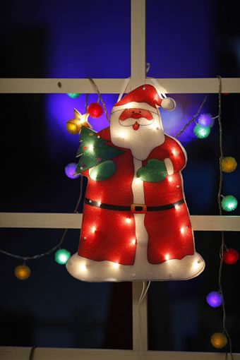 FY-60313 Φτηνές Χριστούγεννα Santa Claus παράθυρο φως λαμπτήρα λαμπτήρα