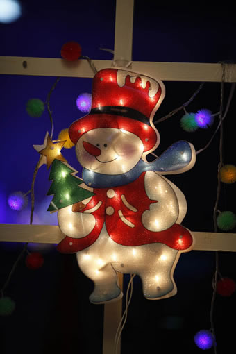 FY-60606 φθηνά χιόνι Χριστούγεννα άνθρωπος παράθυρο φως λαμπτήρα λαμπτήρα