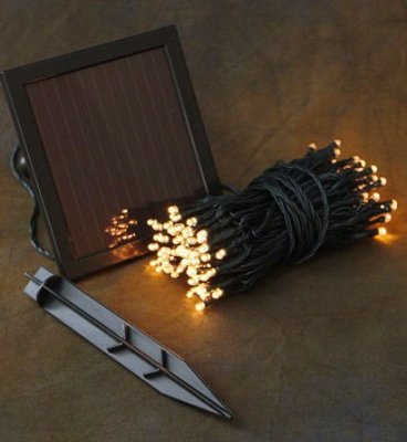 Chinese supplier Solar Powered 60 LED Copper Wire String Lights Garden Christmas Outdoor